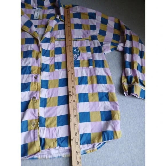 Anthropologie Pajama Set Medium Pants Tiger Checkered Comfort Lounge Sleep - Picture 11 of 16